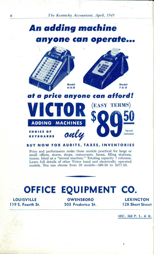 Victor Adding Machine